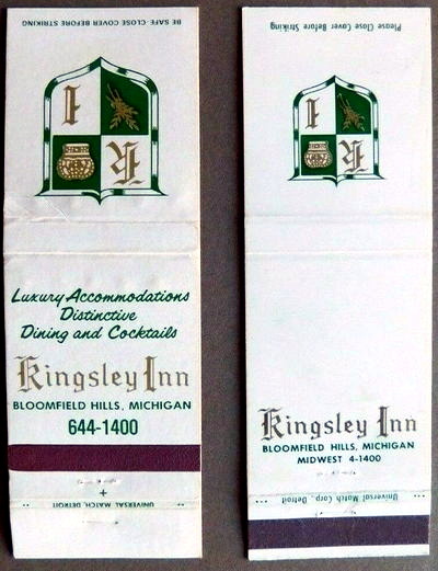 Kingsley Inn - Matchbook